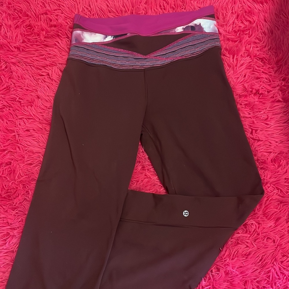 LULULEMON Purple Flared Medium/High Waisted Yoga Pants